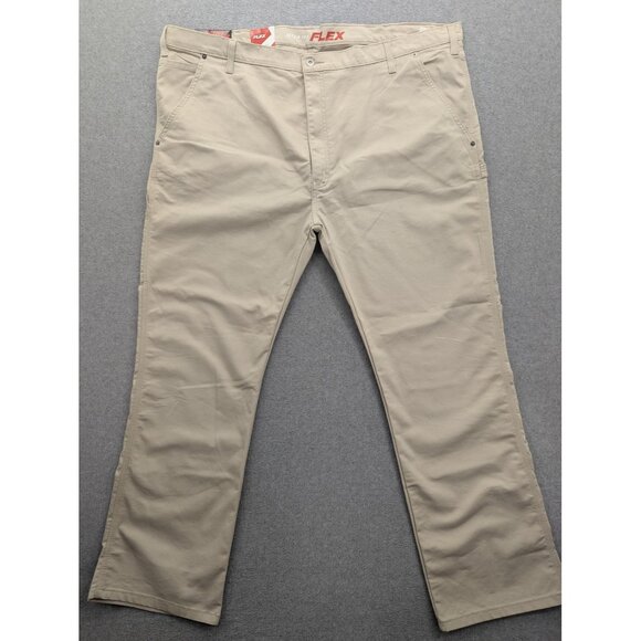 Dickies Pants Mens 46x32 Khaki Flex Regular Fit Straight Leg Active Waist Work - Picture 1 of 16